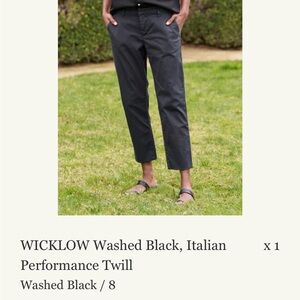 Frank & Eileen Wicklow Washed Black Twill Pants